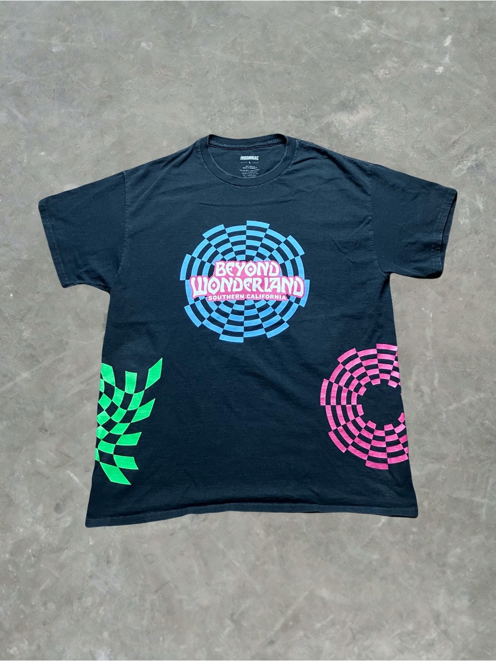 ☀️ Insomniac Beyond Wonderland 2022 Rave Graphic Tee Mens Size L Black